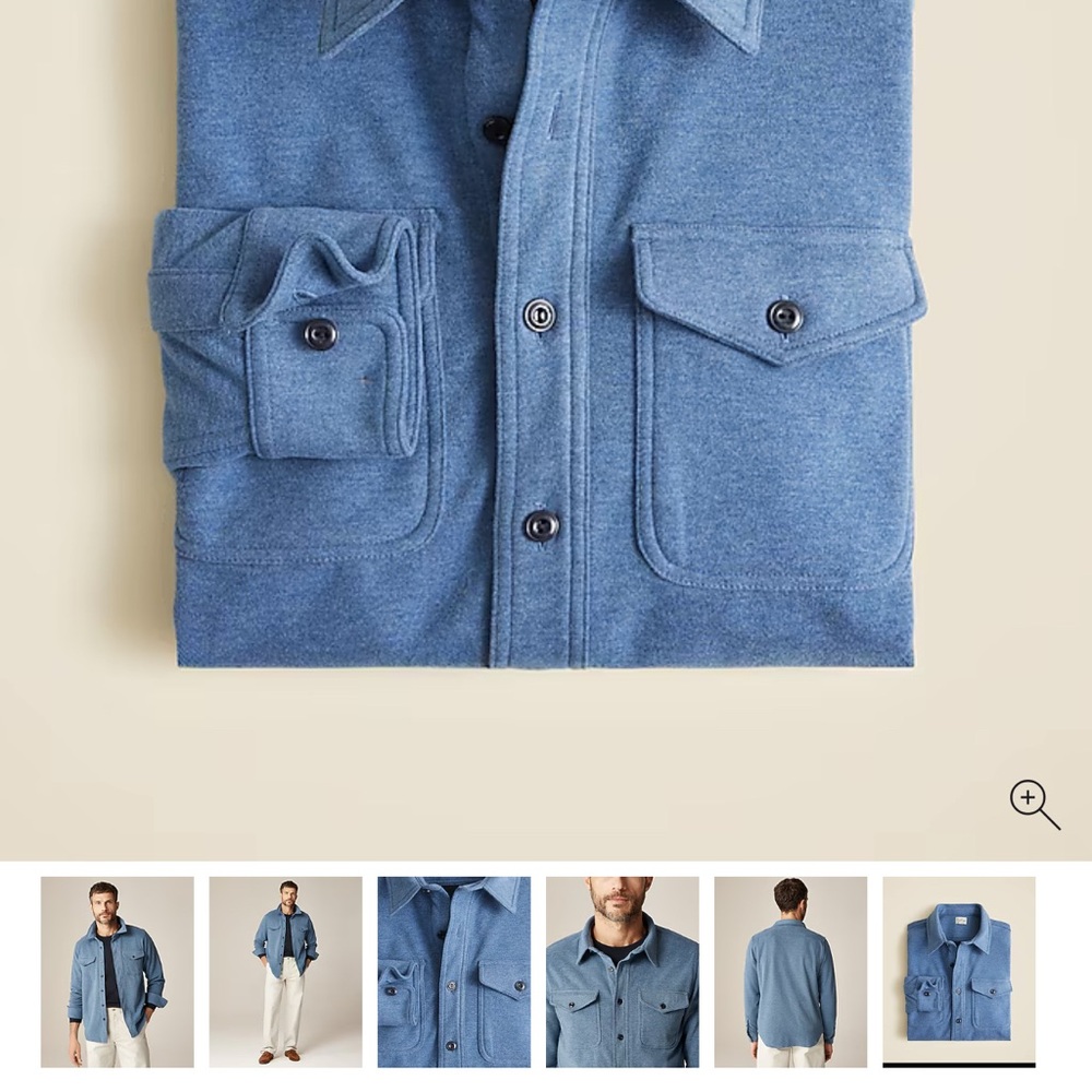 J. Crew Men's Seaboard Light Blue Shirt Jacket